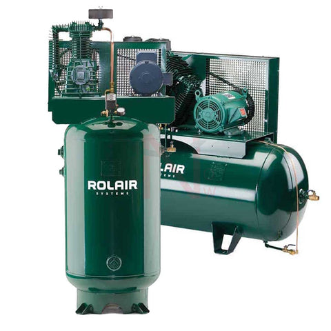 Rolair H5112K30 5 HP Two-Stage Horizontal Air Compressor - 120 Gallon