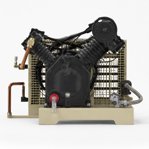 Ingersoll Rand 7100 two-stage reciprocating air compressor pump assembly, representative image for 7100 series pumps.