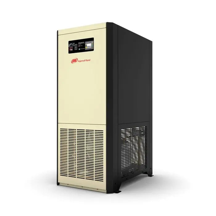 Ingersoll Rand DA420 non-cycling refrigerated air dryer, angled view showing front control panel and side ventilation grilles.