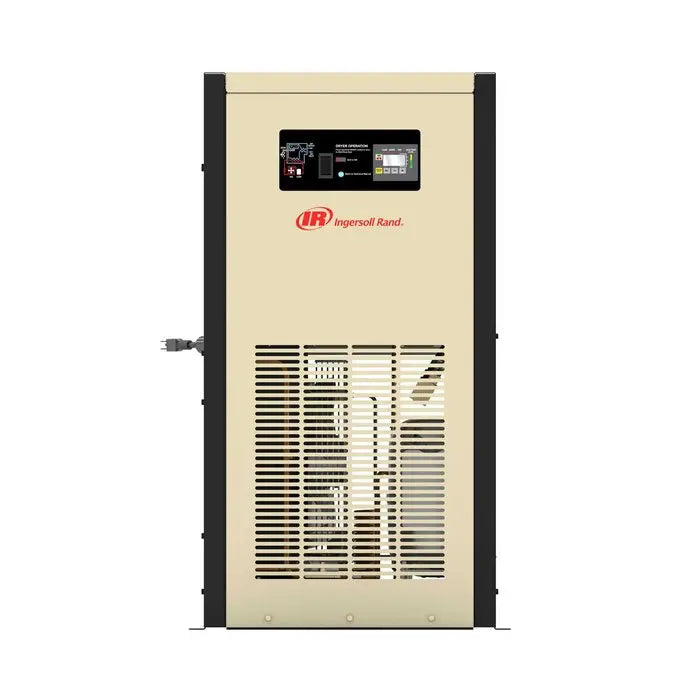 Ingersoll Rand DB255–DB340 non-cycling refrigerated air dryer, front view with control panel and ventilation grille.