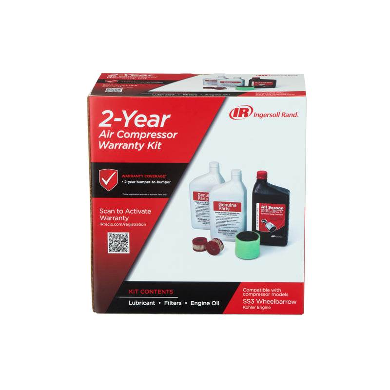 Ingersoll Rand SS3 Kohler Start-Up Kit packaging for SS3J5.5GK-WB gas-powered air compressor