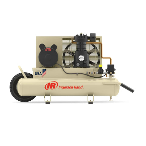 Ingersoll Rand SS3J2-WB and SS3J3-WB 2–3 HP single-stage electric wheelbarrow air compressor with horizontal air tanks and wheels