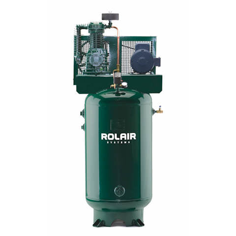 Rolair H5112K30 5 HP Two-Stage Horizontal Air Compressor - 120 Gallon