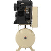 End view of Ingersoll Rand 2475F10DY 10 HP Yanmar diesel-powered two-stage air compressor with 30-gallon horizontal tank.