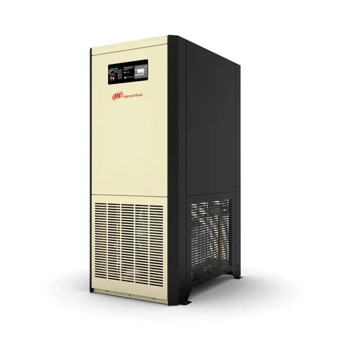 Ingersoll Rand DA420 non-cycling refrigerated air dryer, angled view showing front control panel and side ventilation grilles.