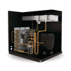 Internal view of Ingersoll Rand DA42IN–DA85IN non-cycling refrigerated air dryer showing refrigeration compressor, cooling fan and copper piping.