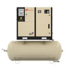 Ingersoll Rand RSa Series rotary screw air compressor with horizontal receiver tank – front view
