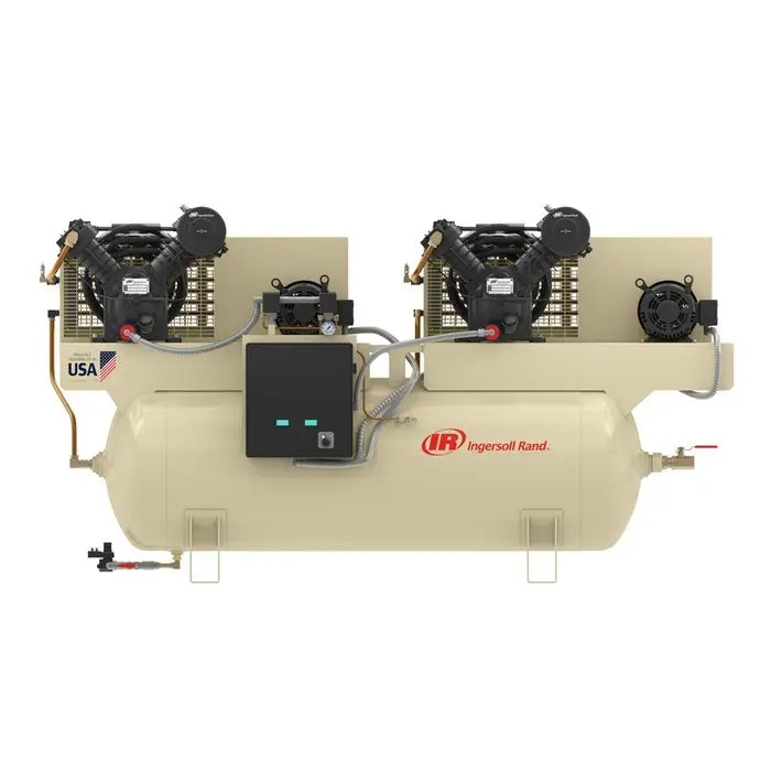 Ingersoll Rand Type 30 duplex two-stage electric air compressor, 2545 series, with horizontal tank