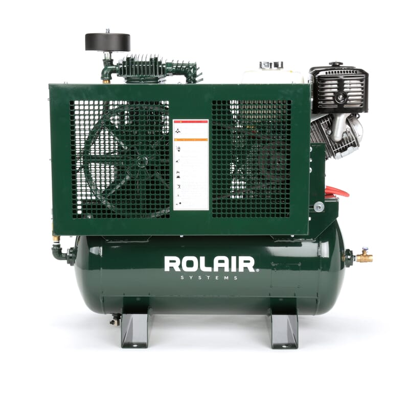Rolair 5GR30HK17 Gas-Powered Air Compressor - 163cc Honda GX160 - 30 Gallon